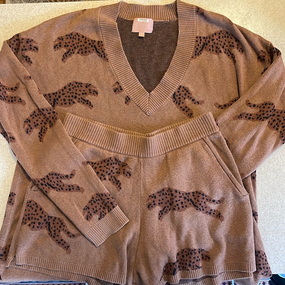 Show Me Your Mumu Cheetah Sweater Set